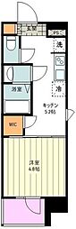 エステムコート東京八王子 1DKの間取図画像