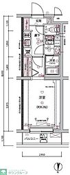 ARCOBALENO BUBAIGAWARA 1Kの間取図画像