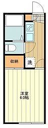 レオパレス富士見台 1Kの間取図画像