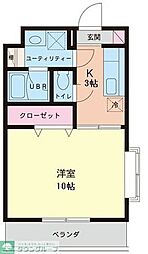 アルトポンテ 1Kの間取図画像
