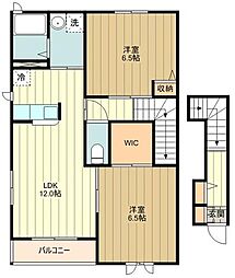 グランメール昭島I 2LDKの間取図画像