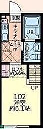 フェリース聖蹟桜ヶ丘 1Kの間取図画像