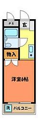 パレス横川 1Kの間取図画像