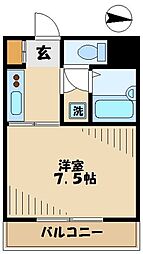 ドュ・ミリエール ワンルームの間取図画像
