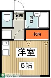 ＫＴビル 2階ワンルームの間取り