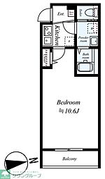 GRADUS拝島 3階1Kの間取り