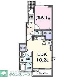 マニフィーク 1LDKの間取図画像