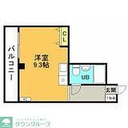 レックス立川 1Kの間取図画像