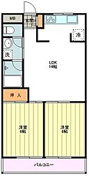 willさくら町前 2LDKの間取図画像