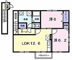 サンクレスト 2LDKの間取図画像