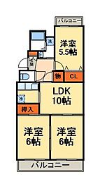 ロイヤルコートおゆみ野 1階3LDKの間取り