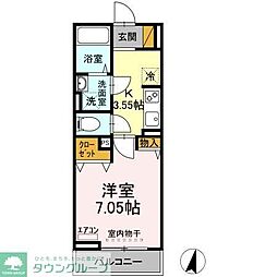 Klein Kirsche（クラインキルシェ） 3階1Kの間取り