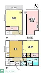 ファミリー黒川 1階2DKの間取り