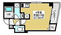 グラン・セントラル 2階1Kの間取り