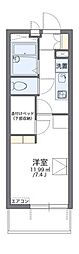 レオパレス稲毛海岸 4階1Kの間取り