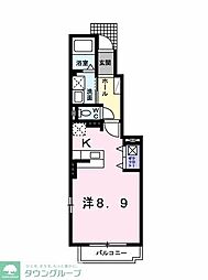 シルフィードティアラ ワンルームの間取図画像