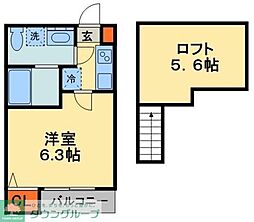 グラン・ノワール 1Kの間取図画像