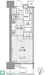 HULICRESIDENCE千葉中央 1Kの間取図画像