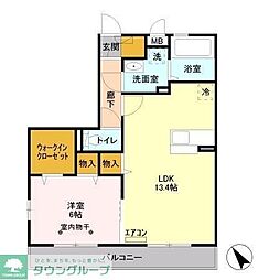 ピエトラポンテ2 1LDKの間取図画像