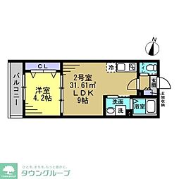 Solare本千葉 1LDKの間取図画像