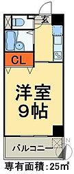 第1花園ビル 1Kの間取図画像