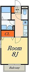 ブラウニーハイツ 1Kの間取図画像