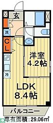 エクセレントコート千葉新宿 1LDKの間取図画像