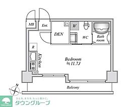 リエス千葉新宿 ワンルームの間取図画像