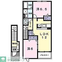 エスポワール2 2LDKの間取図画像