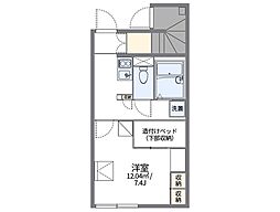 レオパレスクライネシュロス 1Kの間取図画像