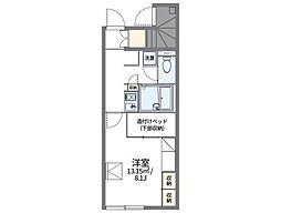 レオパレスリムジン 1Kの間取図画像