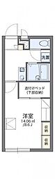 レオパレスゴールデン2 1Kの間取図画像