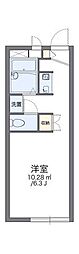 レオパレスウエステン 1Kの間取図画像