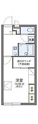レオパレス楓 1Kの間取図画像
