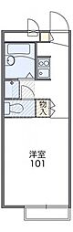 レオパレスウエステン 1Kの間取図画像