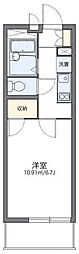 レオパレスメローフィールドK 1Kの間取図画像