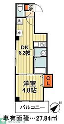 イルチェントロ本千葉駅前 1LDKの間取図画像