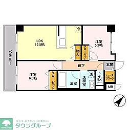マイコート更級 2LDKの間取図画像