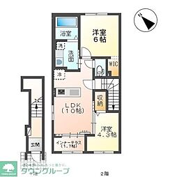 スプリングチェリーV 2LDKの間取図画像