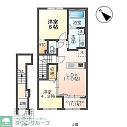 スプリングチェリーV 2LDKの間取図画像