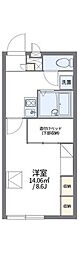 レオパレスアルナス五井 1Kの間取図画像