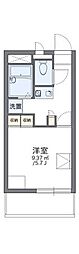 レオパレスグリーンシティ 1Kの間取図画像