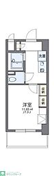 レオパレス伸夫 1Kの間取図画像