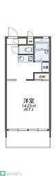 レオパレスライトハウス 1Kの間取図画像