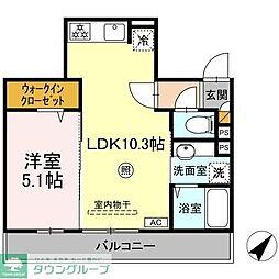 DroomSAKURA.B 1LDKの間取図画像