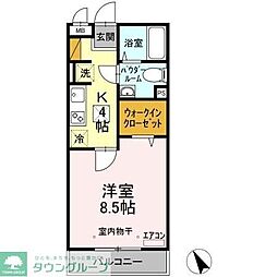 ジェンティーレ山崎 1Kの間取図画像