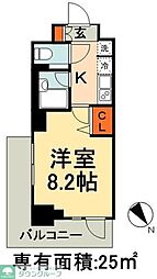 ParkAxis千葉 1Kの間取図画像