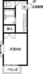 メゾン・セジュール 1Kの間取図画像