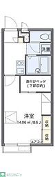 レオパレス中の島 1Kの間取図画像