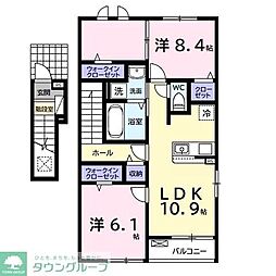 コンフォート アークA 2LDKの間取図画像